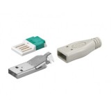 Kištukas USB su apsauga lituojamas
